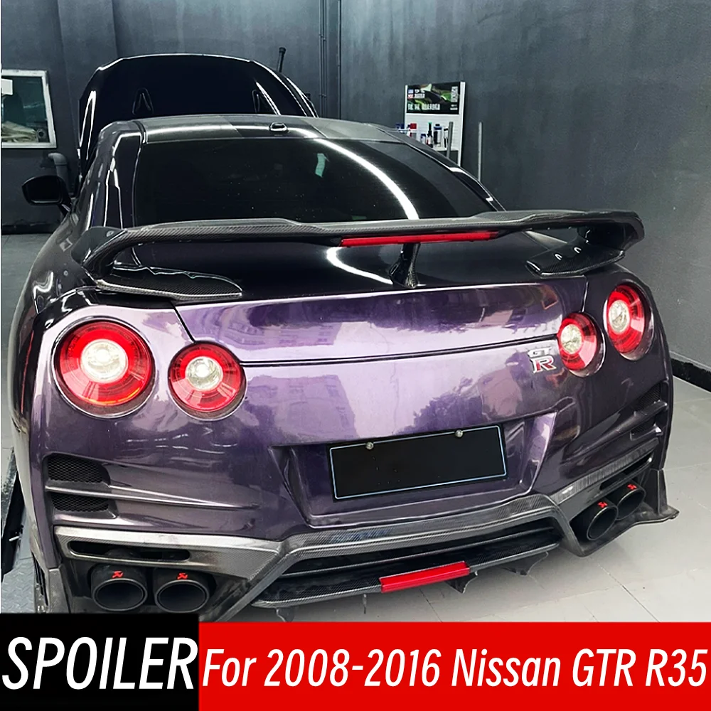 

For Nissan GTR R35 MY17 2008-2016 Bodykit Real Carbon Fiber Rear Trunk Lid Duck Spoiler Wings Car Exterior Tuning Accessories