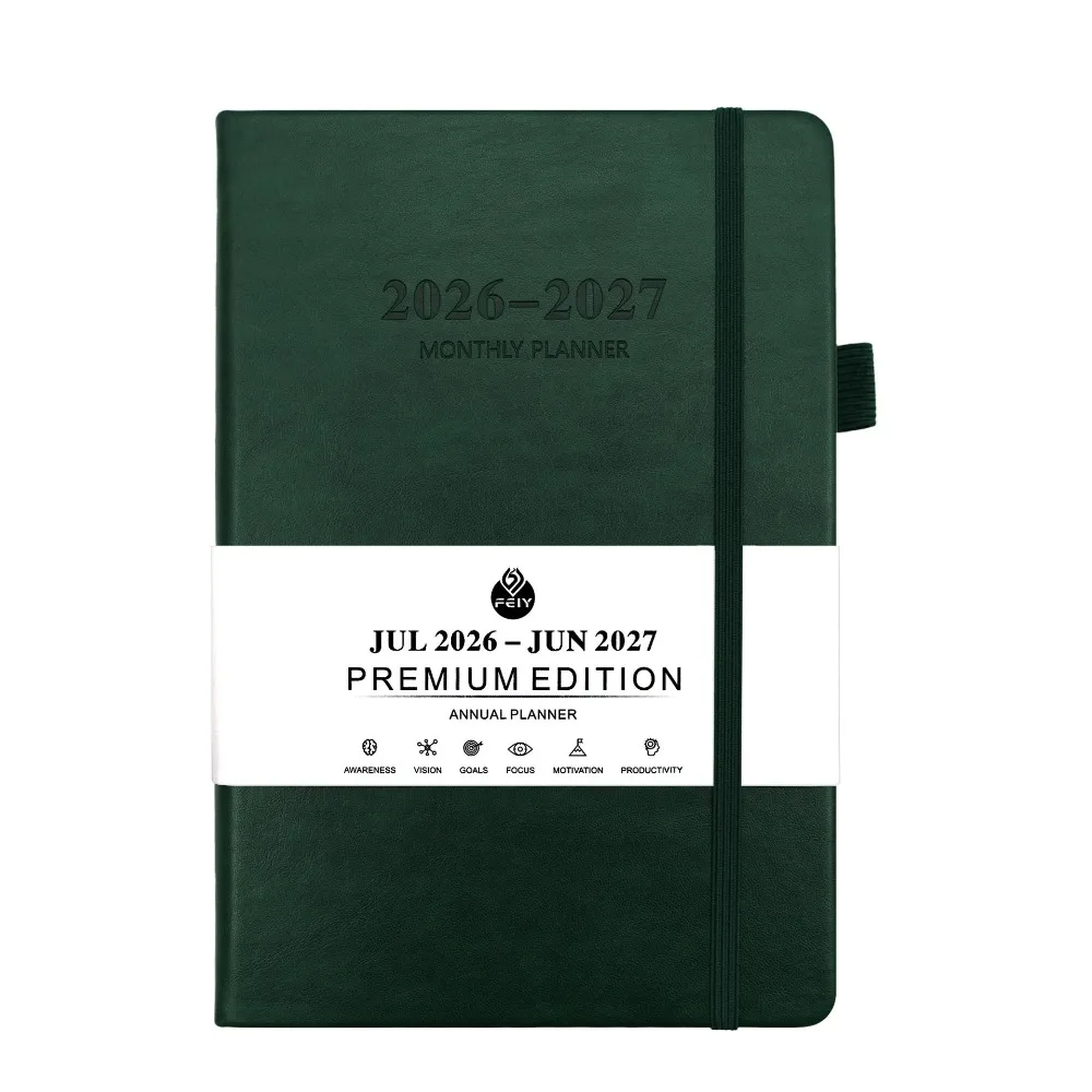 

Ежедневник-планер на 2026 год, износостойкий, с закладками, формат А5, толстая бумага, 12 месяцев