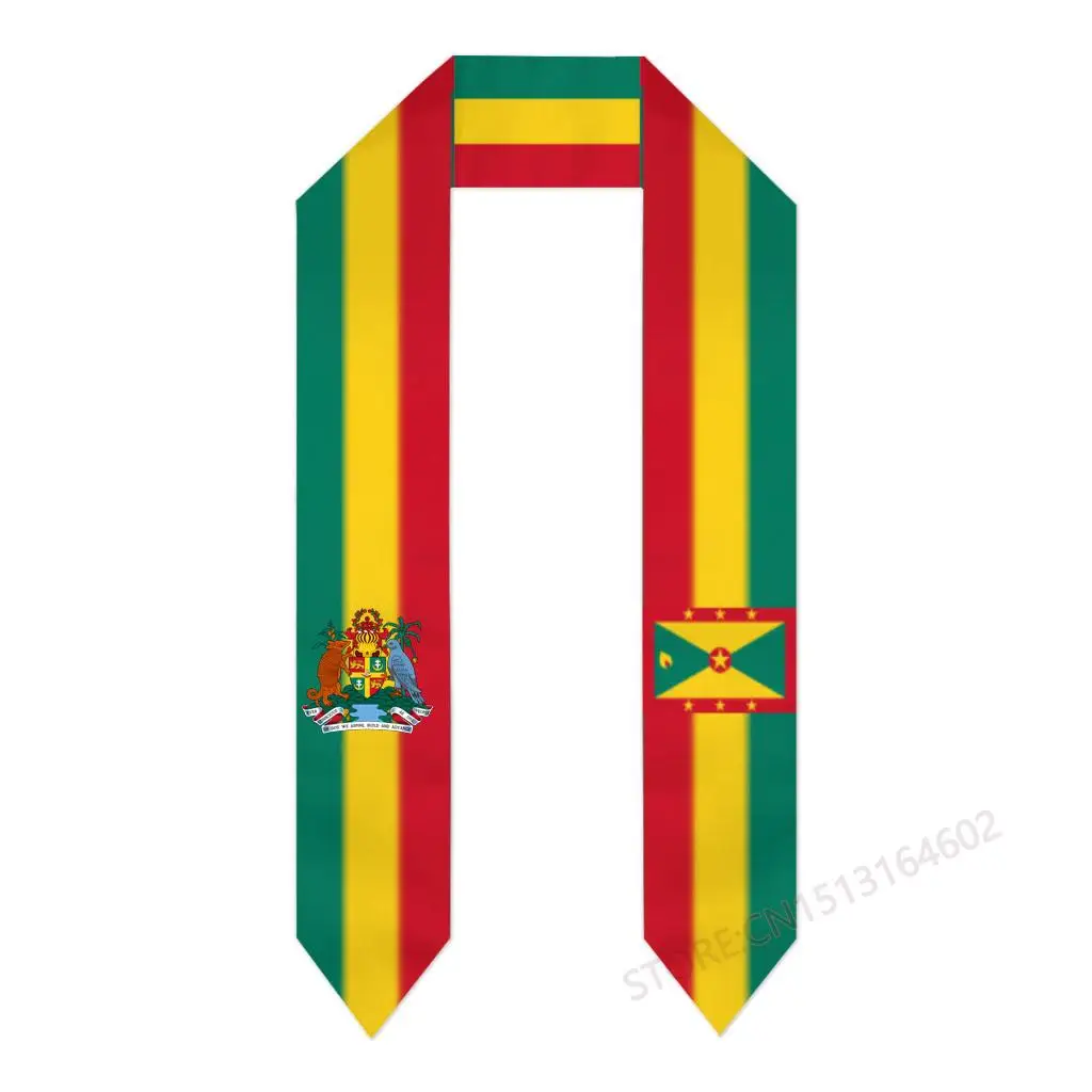 Custom Name Or Logo Grenada Flag Scarf Graduation Stole Sash International Study Abroad Class of 2023 Shawl