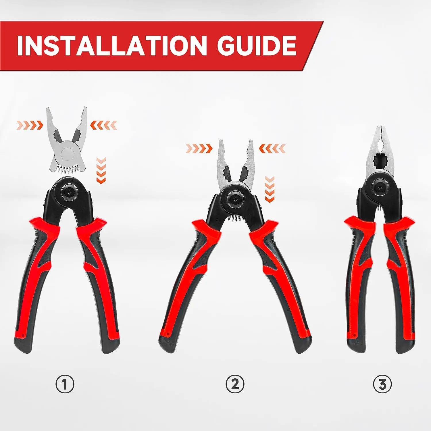 Set di pinze multiutensile 5 in 1 Set di teste di pinze a cambio rapido con taglierine per cavi Forbici Tagliacavi Spelafili Pinze a crimpare