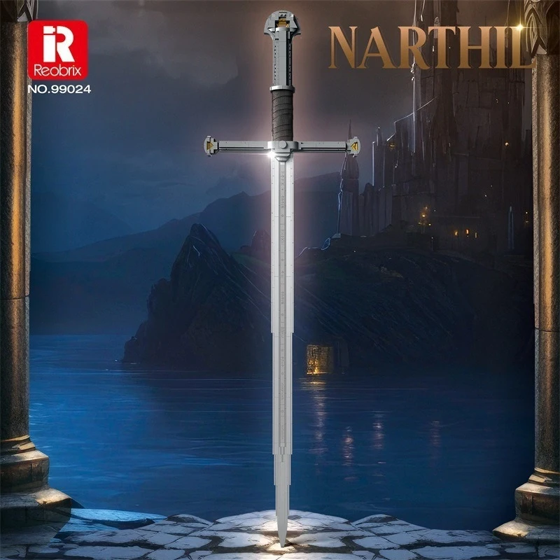 

Reobrix 99024 Narthil Sword Building Blocks Kit 521PCS LOTR Fantasy Collectible Display Model Gift 14+ Home Party Presents