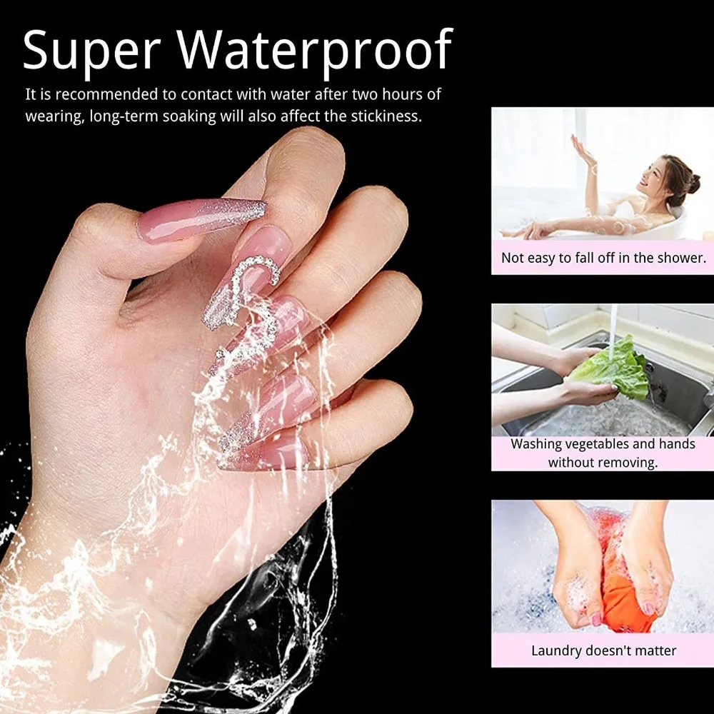 25PCS Waterproof Double Side Nail Glue Sticker Breathable Long Lasting Adhesive Performance Press On Nail Sticky Tabs