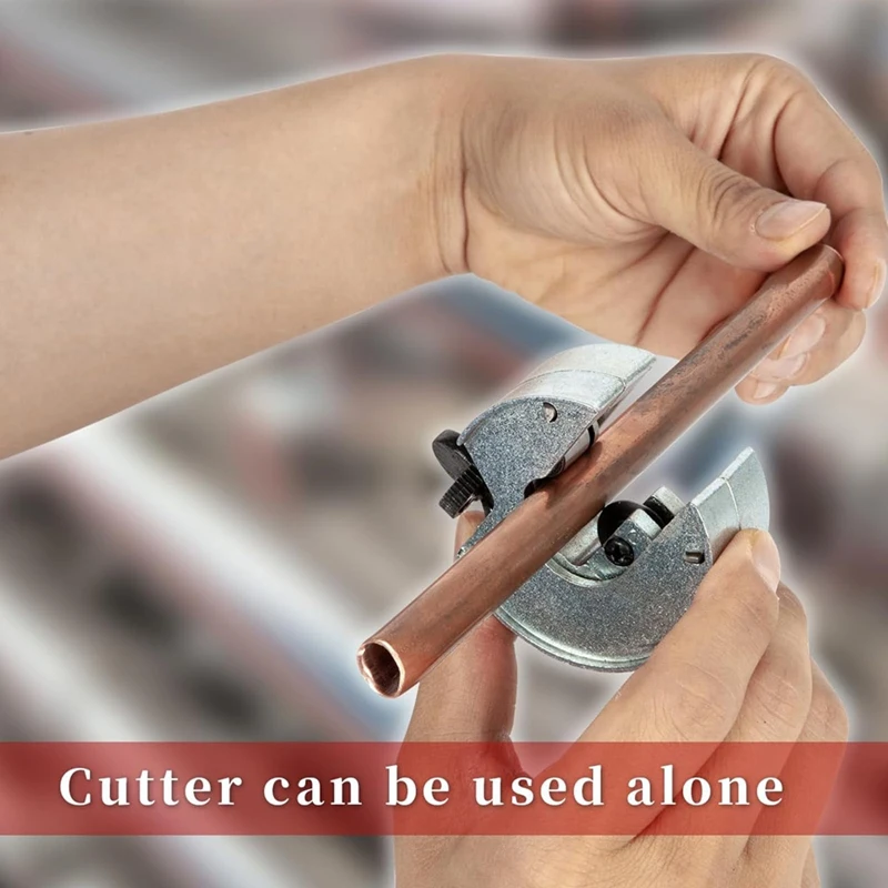 Abkj-ratcheting Tubing Cutter, 2 In 1 Close Quarter tabung Compact Cutter, Ratcheting PVC Cutter, Tubing Cutter 1/4In sampai 7/8In