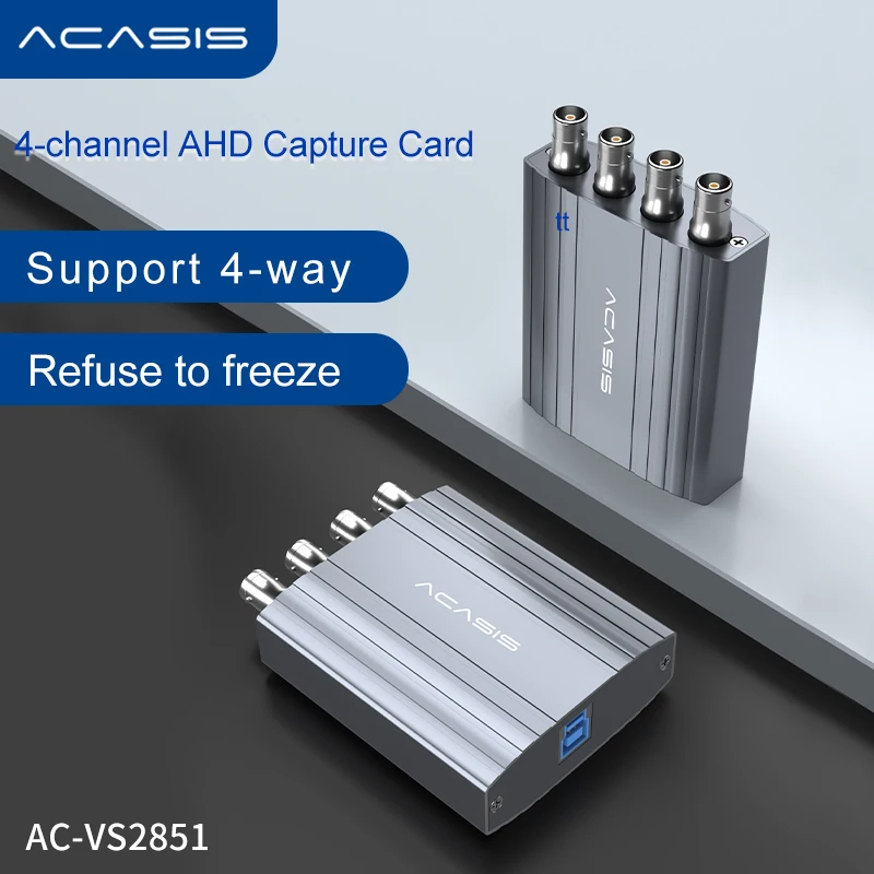 Acasis AHD 4 Channel AHD To USB3.0 Capture Card 720p UVC AHD Video Capture Box for Video Camera/HD Live Broadcast