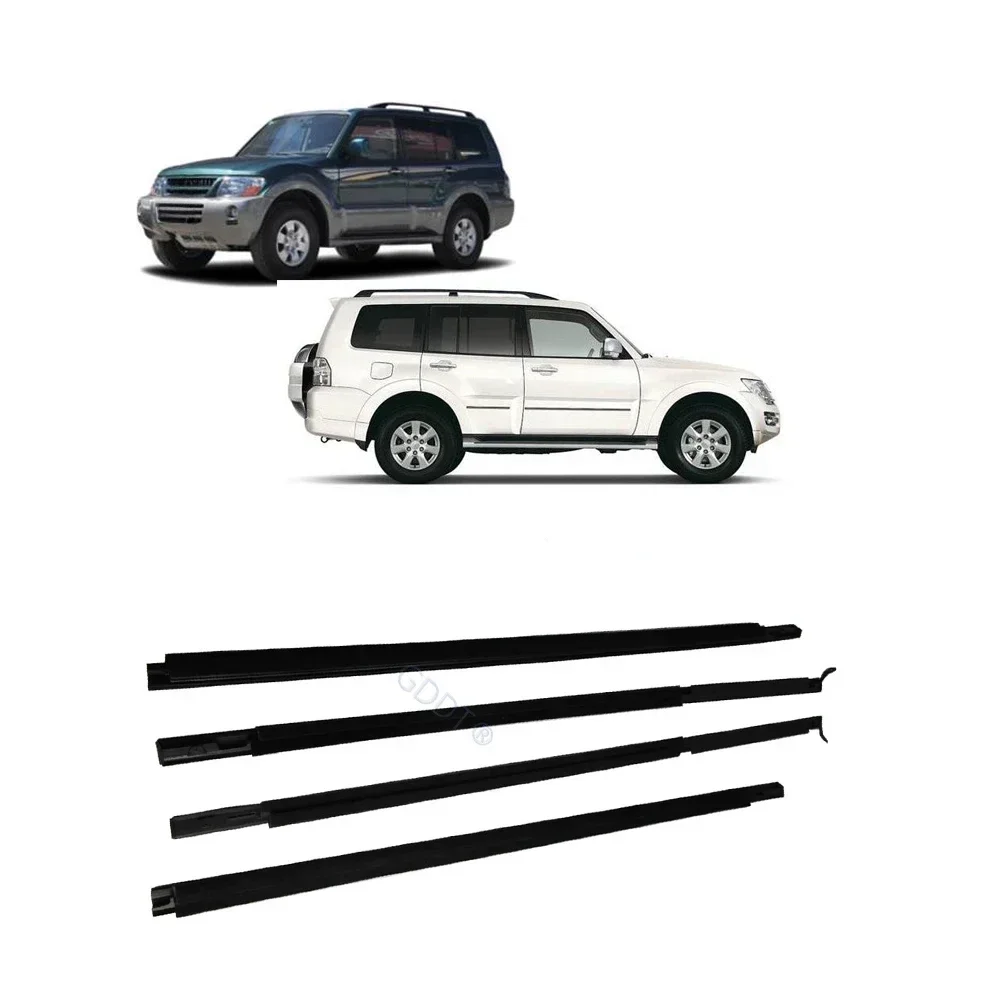 

4 Pieces Outside Windows Glass Rubber for Pajero V70 V90 Sealing Rubber for Montero Weather Strip 5 Door MN117040