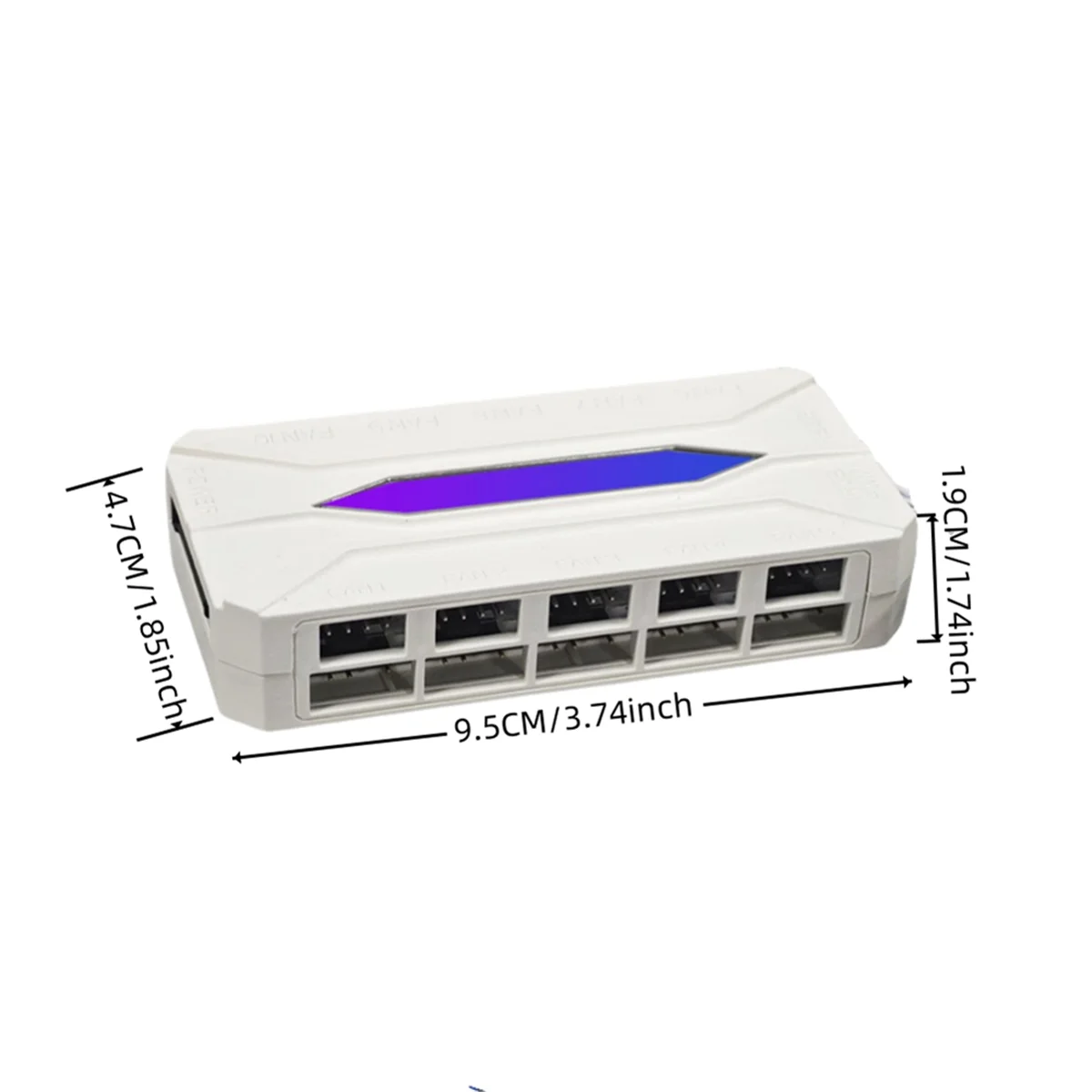 

Концентратор вентилятора корпуса, 10 портов, ARGB, 3PIN + PWM, 4PIN-порта, оснащенный пультом дистанционного управления, освещением белого цвета
