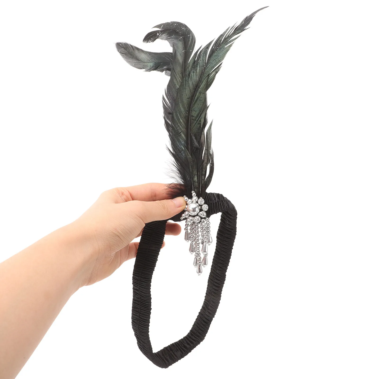 1920s الزعنفة زي مجموعة خمر اكسسوارات عقال قفازات شال تحت عنوان الأطراف الرقص 20s زي السيدات الترتر فستان رقص #6