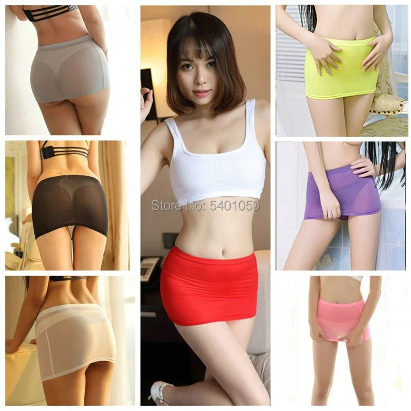 Women Sexy Night Club Pencil Skirts See Through Transparent Temptation Cute Short Mini Micro Skirt Tight Package Hip Skirt