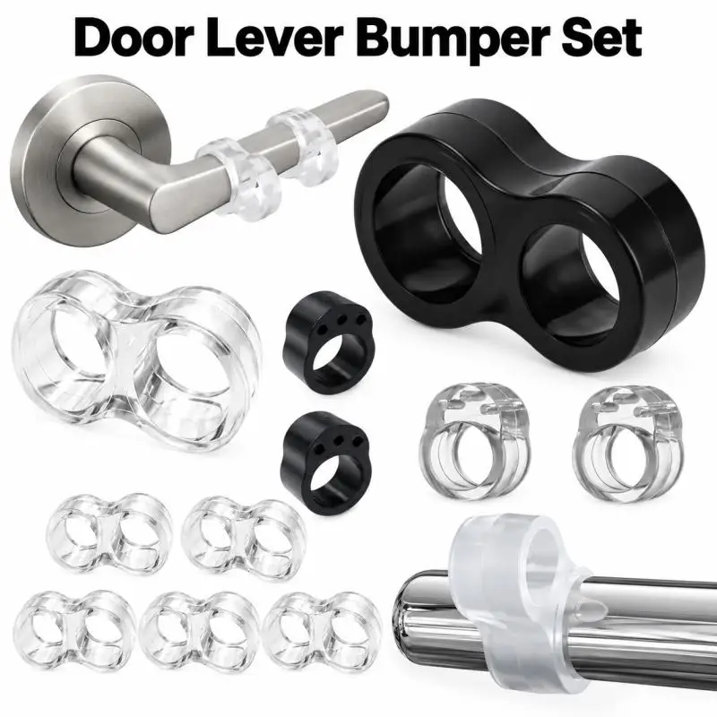 Transparents Doorstop Door Handle Wall Protection Door Handle Buffer Furniture Protection Pad Crash Pad Shockproof Rings Stopper