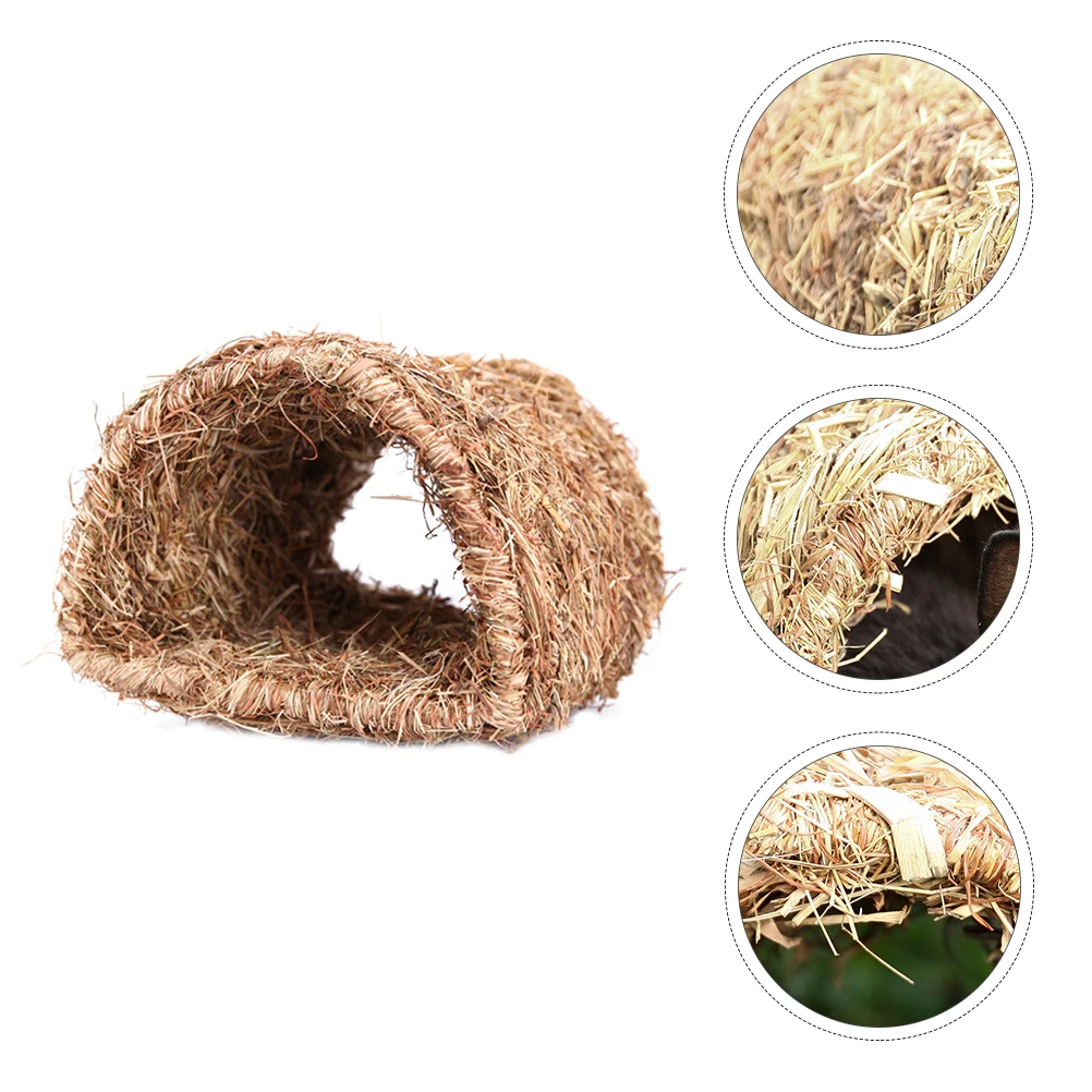 

Rabbit Tunnels Hideouts Straw Nest Toys Durable Material Small Pets Exercise Playing Playground Amusement Training Fun Pet
