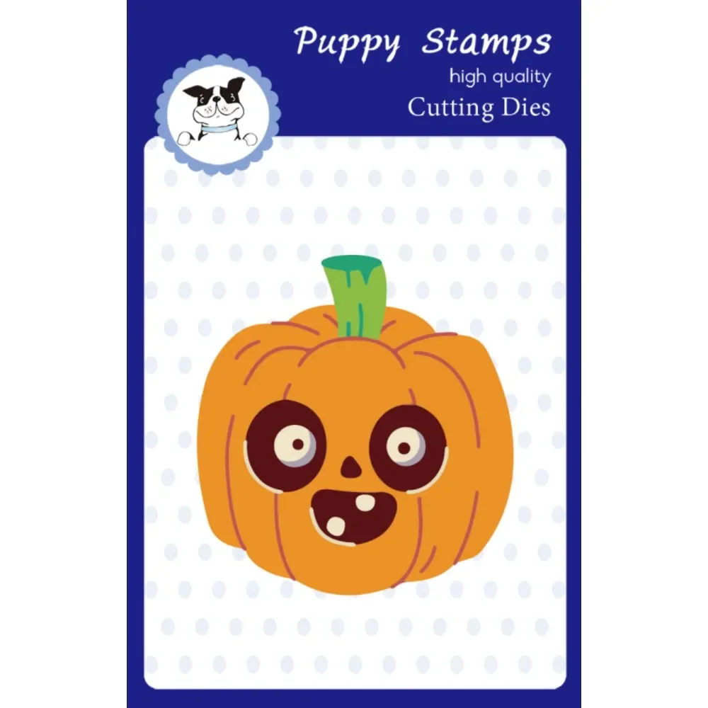 

PUPPY STAMP Halloween Pumpkin Character Elements Metal Cutting Dies for Making Gift Card Scrapbook Paper DIY Template Handcraft
