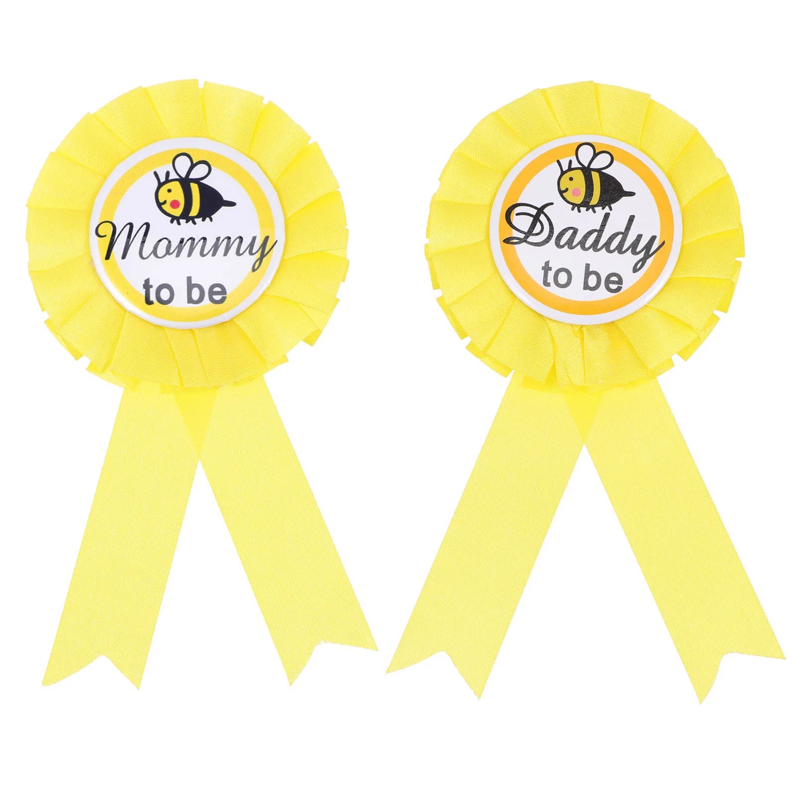 

2pcs Gender Reveal Badge Pin Baby Shower Party Accessory Newborn Parties Button Pins Celebration Props Baby Gender Reveal Brooch