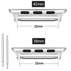 Stainless Steel Accessories For Apple Watch band 44mm 40mm 38/42mm 41mm 45mm Connector iwatch Series 9 8 7 6 5 4 3 SE Ultra 49mm