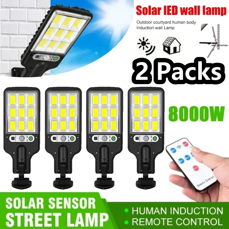

Powerful LED Solar Outdoor Led Courtyard Wall Lamp Rechargeable Human Body Induction Garden Terrace Garage Door Street Lighting