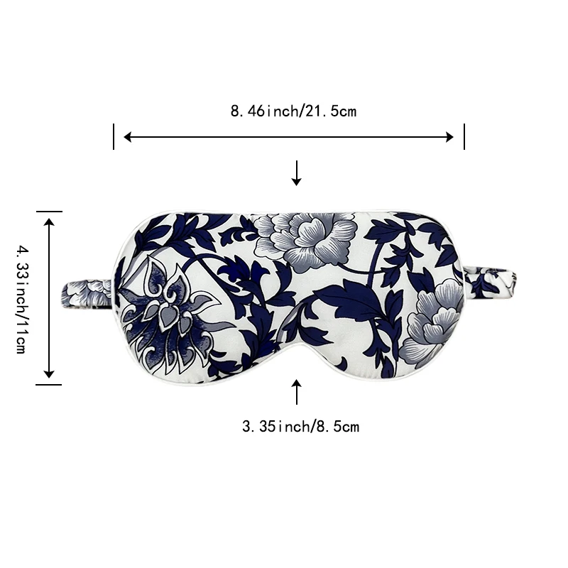 Sleep Eye Mask 1pc Both Sides Printed Color 100% Mulberry Silk Eyeshade Super Smooth Eye Cover Travel Relax Aid Multicolor