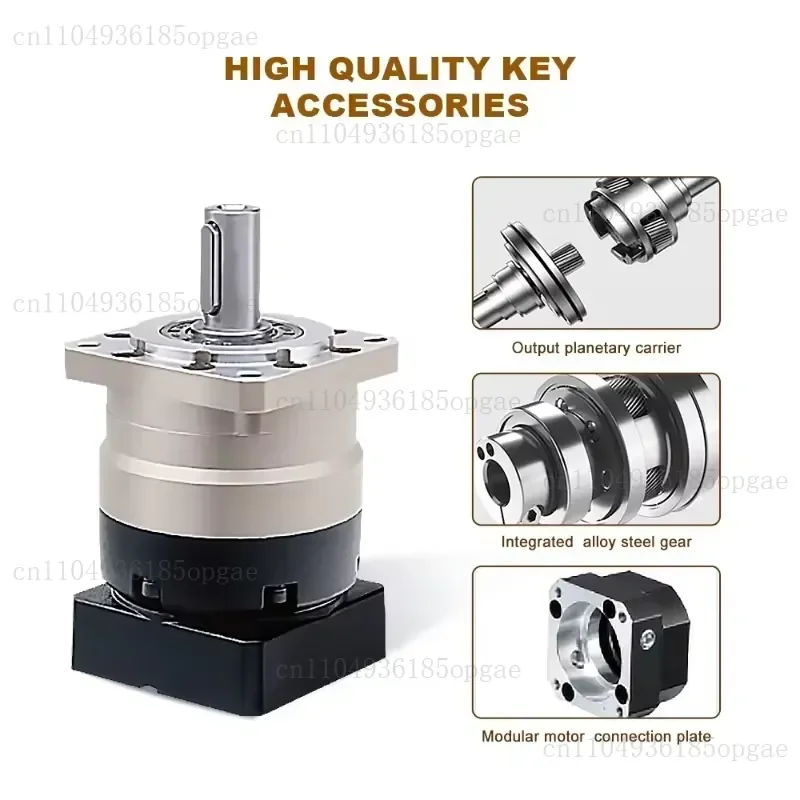 Precision Inline Planetary Gearbox Gear Ratio 1:3 1:5 1:10 Low Backlash Planetary Gear Reducer for Servo Motors