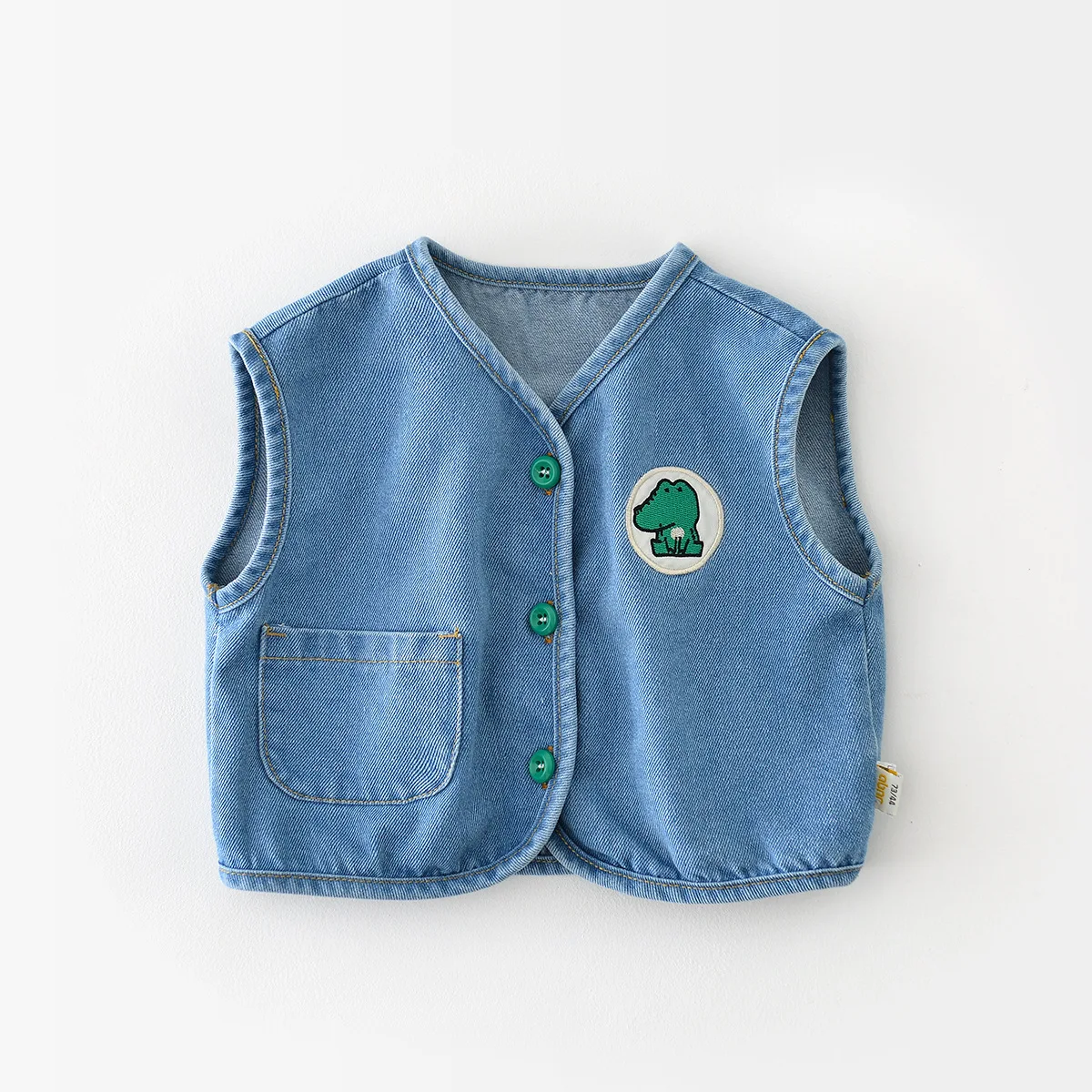 

2023 Spring Autumn New Newborn Sleeveless Denim Vest Casual Baby Girls Boys Vest Jacket Loose Toddler Coat Children's Clothes