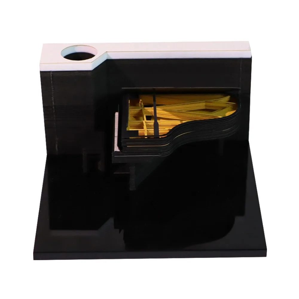 

With Lights Paper Sculpture Calendar Notepad 3D Paper Craft 2026 Weekly Calendar Desktop Ornament Magic Castle Calendar