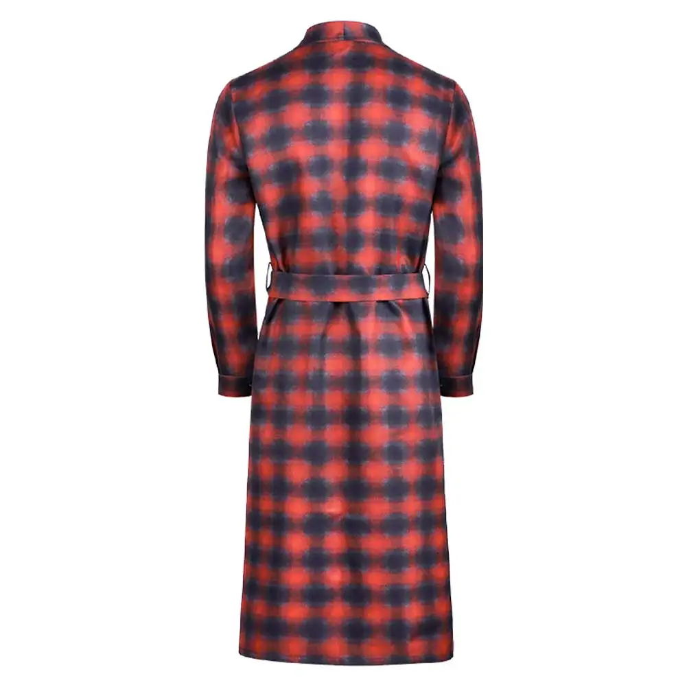 Fancy Dress One Battle After Another BOB Cosplay For Men Red Plaid Coat 2025 Movie Costume Halloween Adult Man Party Outfits view 4