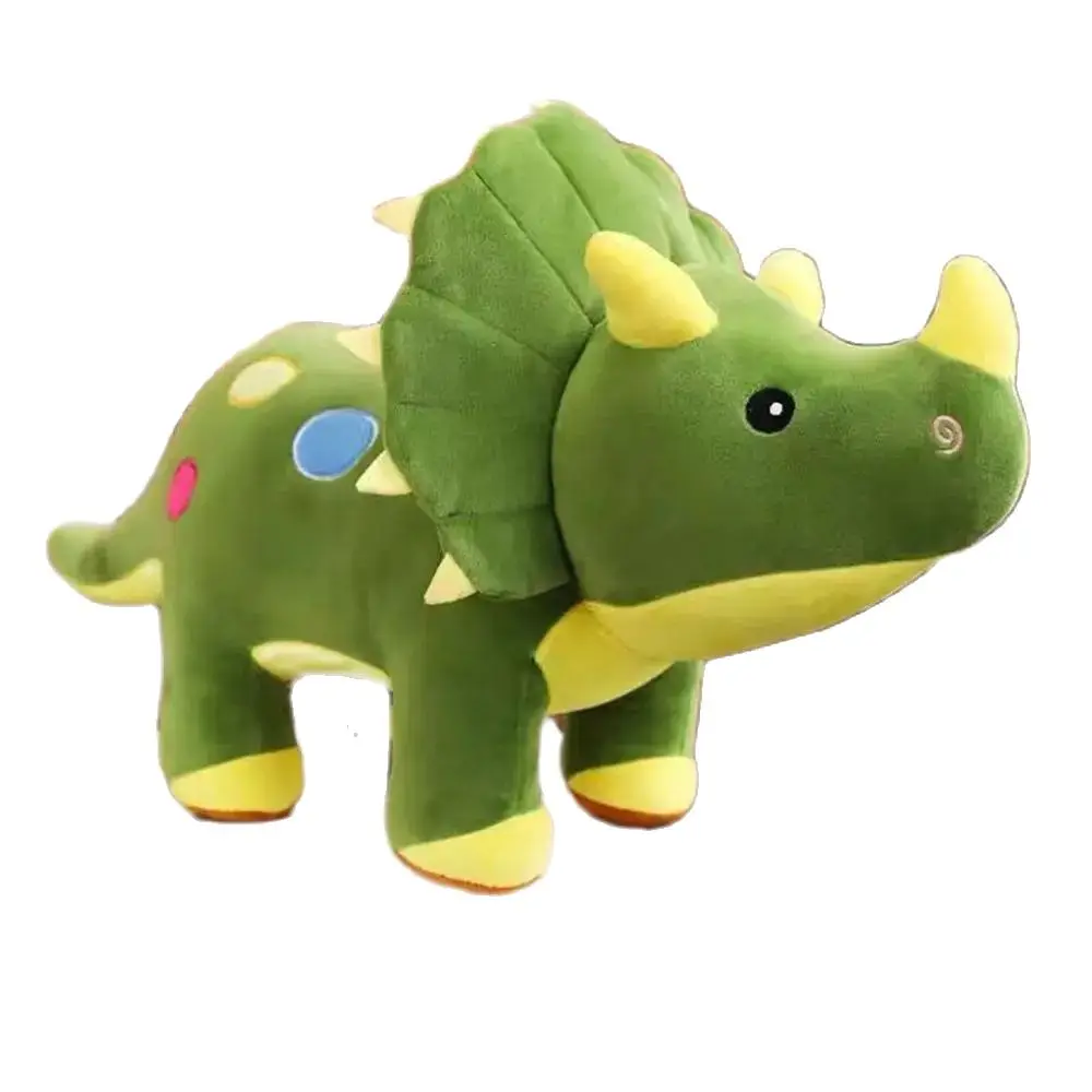 

40CM Triceratops Plush Toy Spotted Dinosaur Kingdom Sleep Soothing Throw Pillow Doll Super Soft To Give Children Birthday Gifts