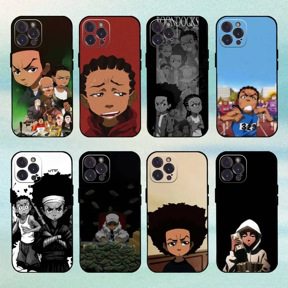 

Cartoon The B-Boondocks Phone Case For iPhone 16,15,14,13,12,Plus,Pro Max, 5G Others Soft Black Cover