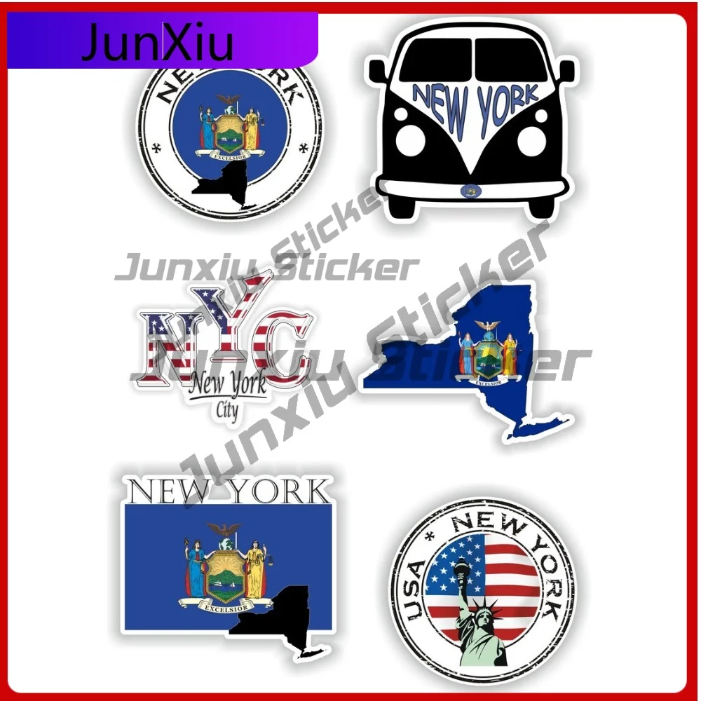 

New York America Set Sticker Vinyl Waterproof Decals Accessories Stickers Motorhome Rv Caravan Sticker Funny Decorations Picture