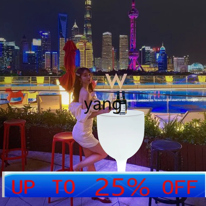 

LMM Creative Luminous Wine Glass Display Stand High Leg Table Outdoor Event Wine Party Tea Table