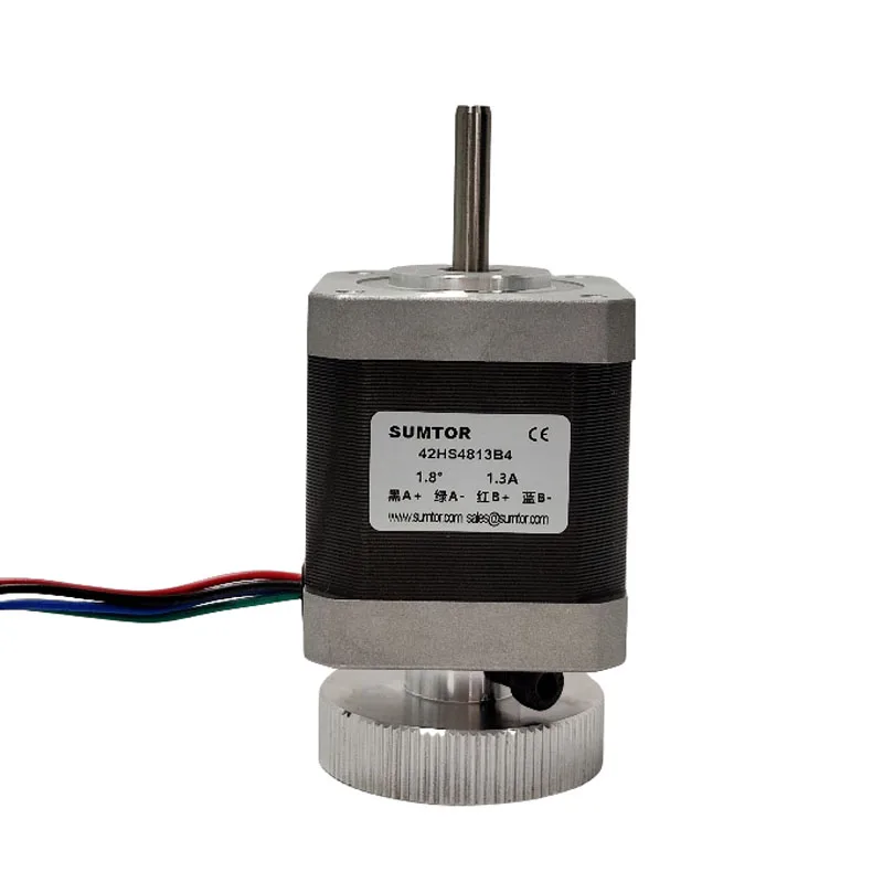 Motor de passo híbrido 2 peças 42hs4813b4 52n.cm nema 17 motor de passo com volante para impressora 3d