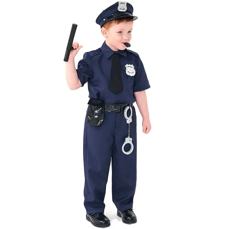 Halloween Children's Game Role-Play Cop Costume