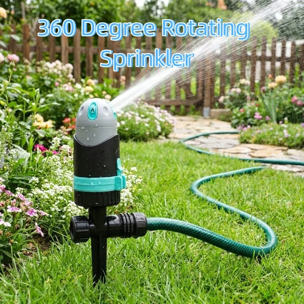 Adjustable 360 Degree Rotating Sprinkler Water Saving Ground Insert Type Automatic Watering Nozzle Plastic Nozzle