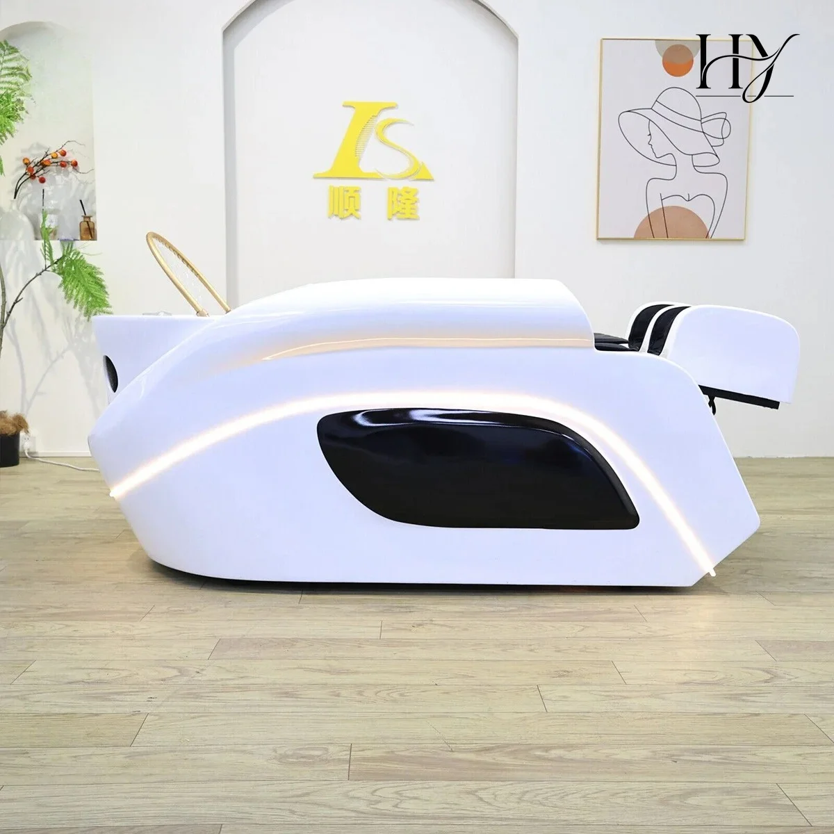 Electric Massage Shampoo Bed Water Circulation Head Spa Therapy for Commercial Salon