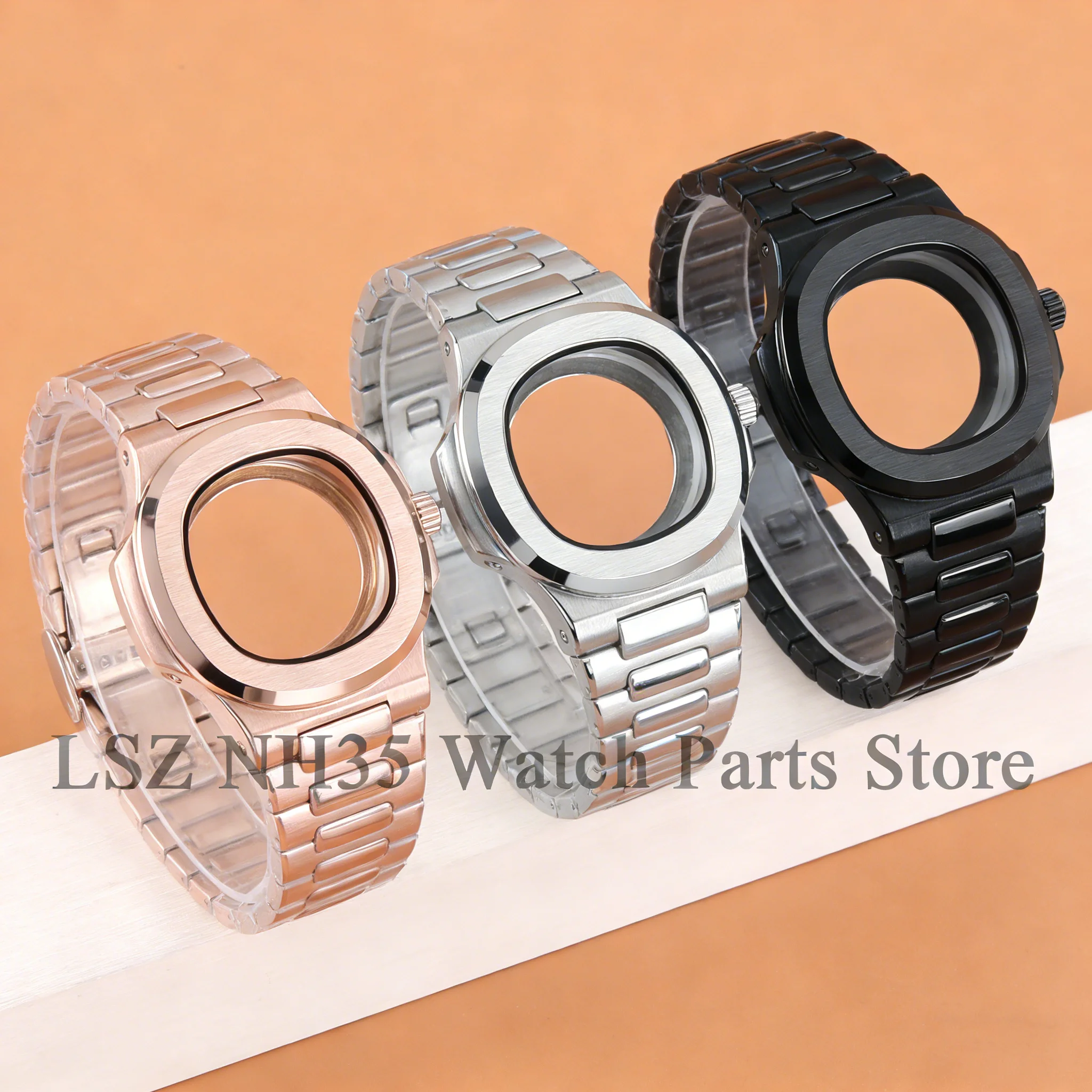 

Для Square Nautilus модифицированный корпус часов MOD 40 мм NH35 прозрачная задняя часть для Seiko NH35 NH36 NH38 механизм 29,8 мм аксессуары для циферблата