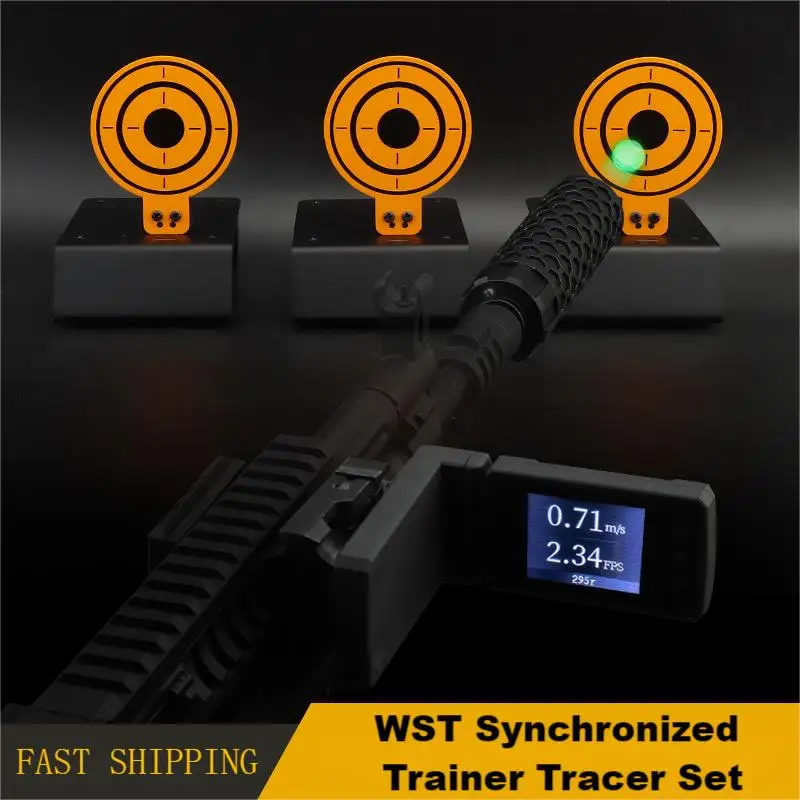 Shooting training simulator, bluetooth synchronous tracking shooting training target Rotatable speedometer set for tactical game