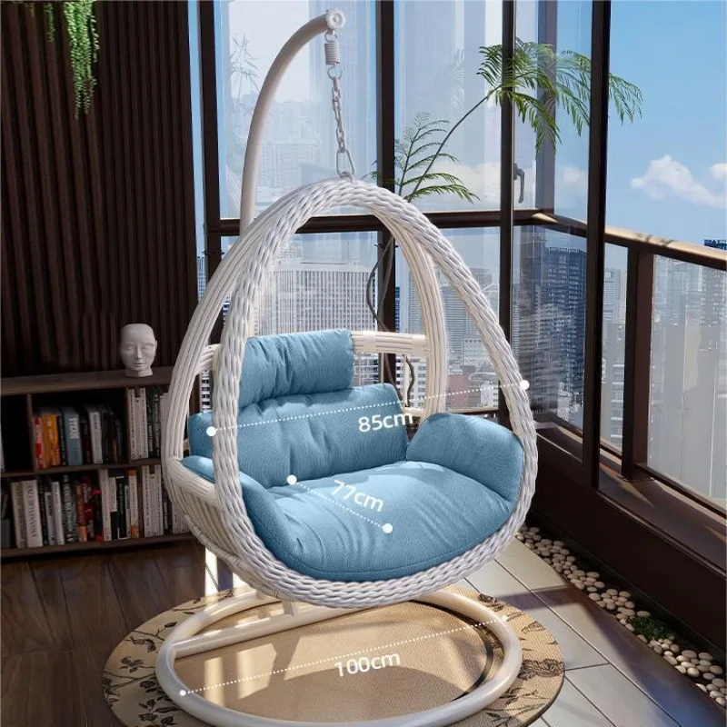 Hanging basket rattan chair household cradle chair, indoor balcony hanging chair courtyard bird's nest drop hanging orchid