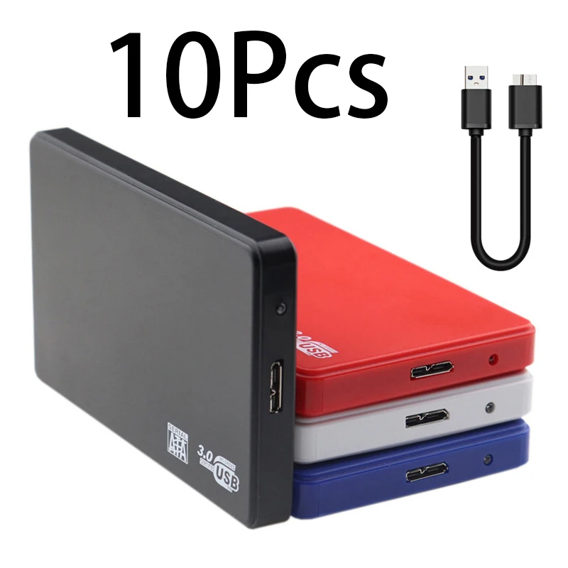 

10Pcs 2.5 inch HDD SSD Case Sata to USB 3.0 Adapter 6 Gbps Box Portable Hard Drive Enclosure for 8TB HDD Disk For IOS Windows