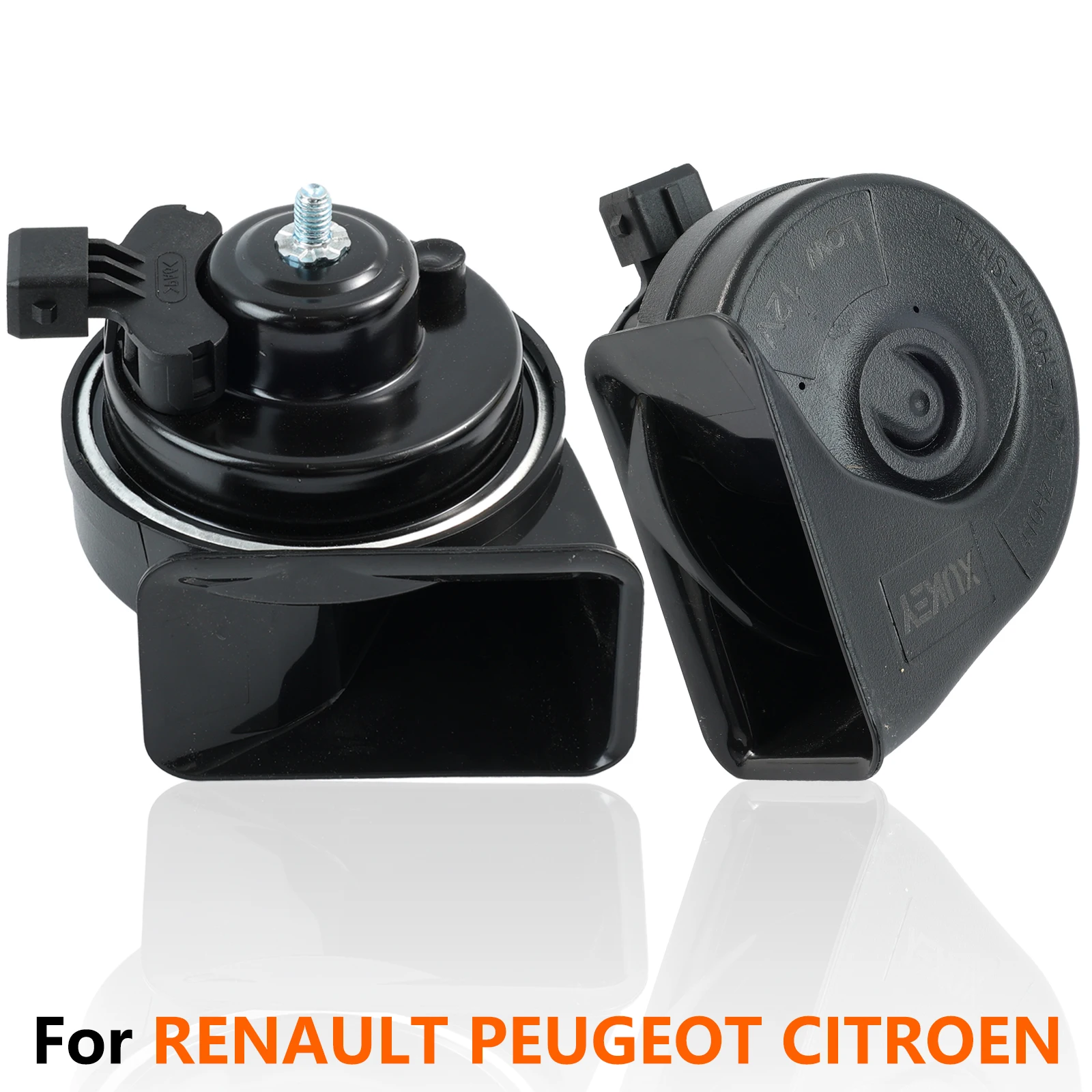12v 110-125db 410/510hz chifre de caracol de passo alto e baixo alto para peugeot 106 206 307 308 405 406 605 607 806 boxer zíper e tepee