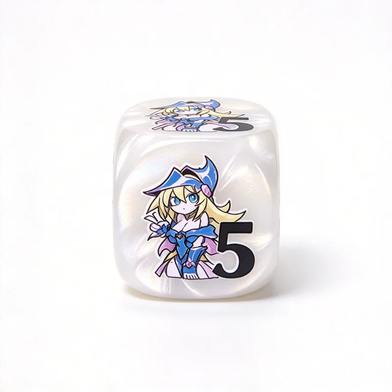 Dark Magician Girl Dice Tabletop Game Accessory Gaming Prop Collectible Decor Present For Hobby Enthusiast Fans Solid Vibrant