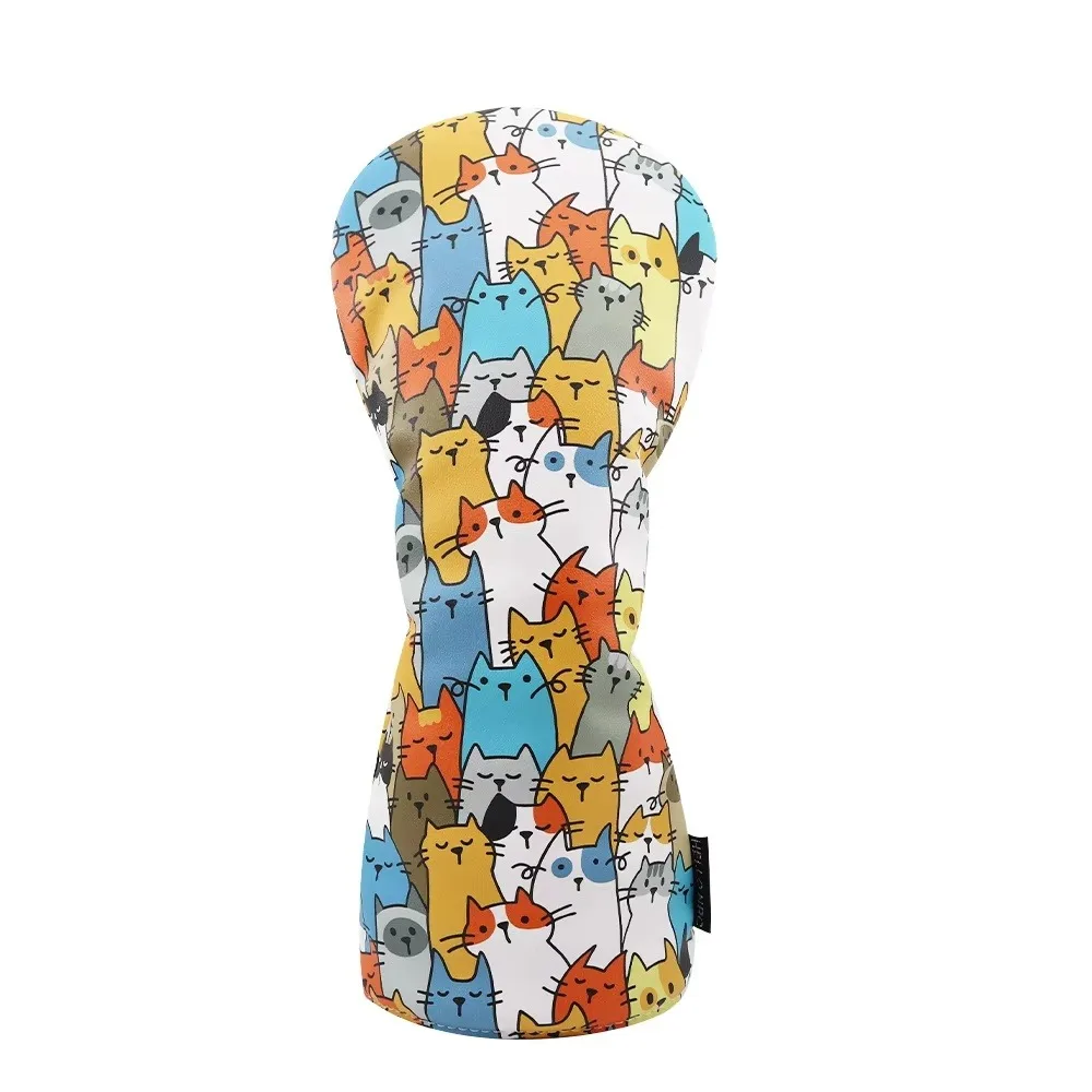 

Граффити кошка узор головной убор для гольф-клуба мультяшное животное водонепроницаемый головной убор из дерева для гольфа Kawaii железная шестерня защита для гольф-клуба