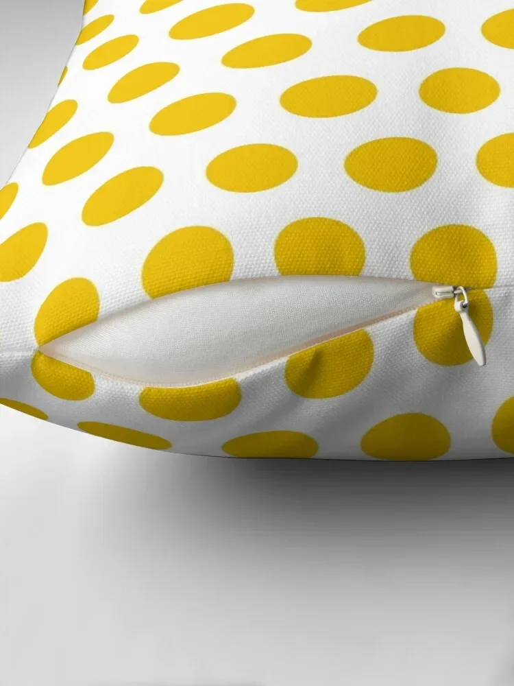 dots, white and saturated yellow Throw Pillow Plaid Sofa Sofas Covers pillow