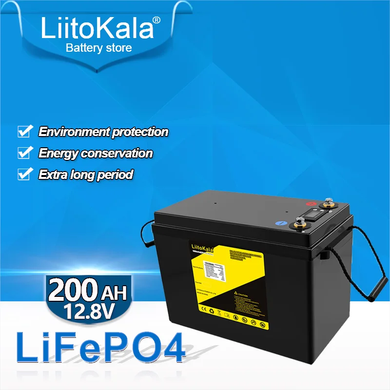 LiitoKala 12V LiFePO4 Battery - Available Sizes: 100Ah, 120Ah, 150Ah, 200Ah, 300Ah for 12.8V 14.6V Camper Vans & Golf Carts