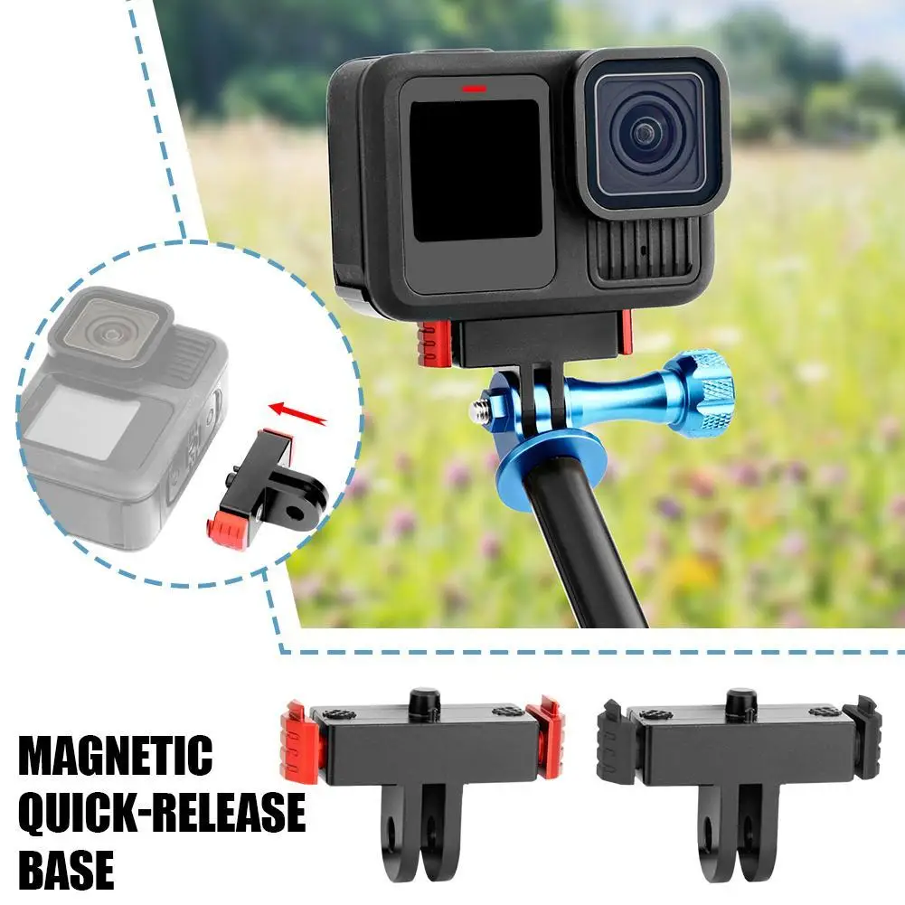 Metal Magnetic Quick Release Base For GoPro Hero 13 Extension Mount Adapter Holder Bracket For Go Pro Hero 13 Black Accessories