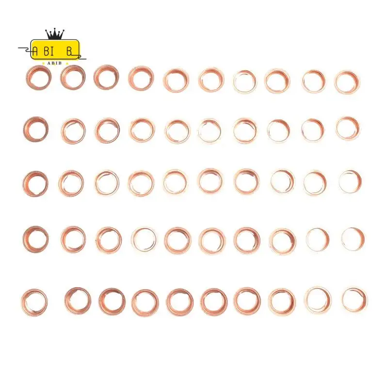 ABIB -50Pcs Engine Oil Drain Plug Seal Washer Gasket Rings For Infiniti Nissan 1102601M02