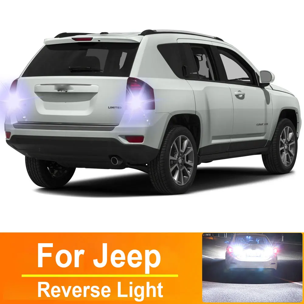 

2pcs Reverse Light Bulbs On Cars Back Up Lamp For Jeep Wrangler Jk Compass Renegade Cherokee Patriot W16W T15 921 912 LED Canbus