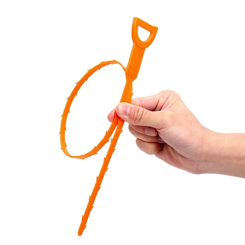 Dissolvant de bouchons de cheveux, dissolvant de blocage de Drainage de salle de bains, évier serpent, outil de dragage des égouts et des déchets, débouchage instantané