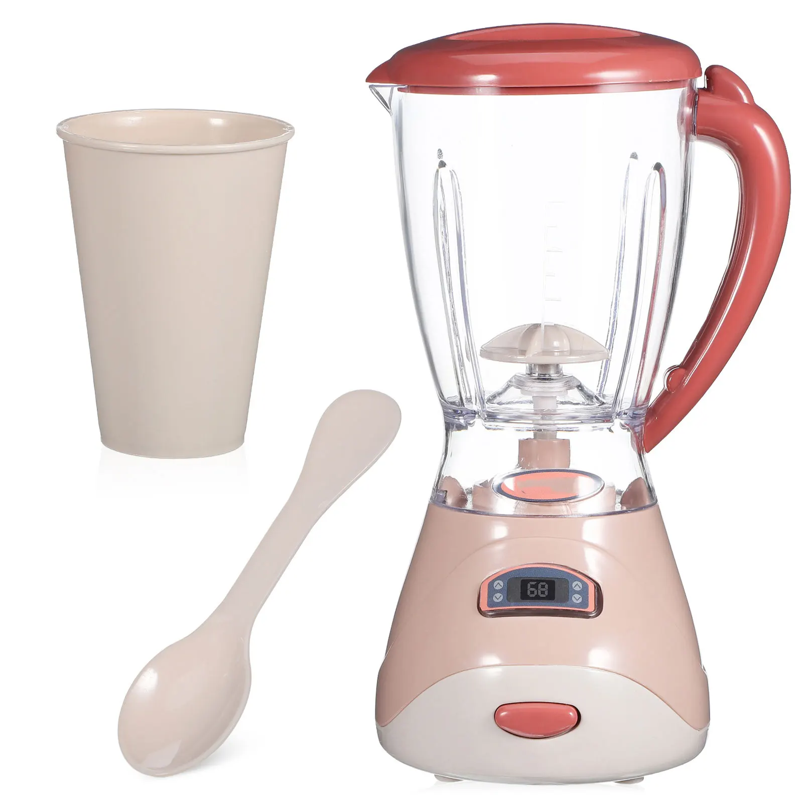 

1pcs Electric Mini Juicer Toy Blender Kids Kitchen Playset Pretend Appliances Safe Plastic Design Toddler Girl Toys