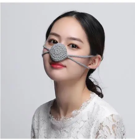 Pure hand-woven wool nose cover nose heat and wind and cold and anti-freeze magic device breathable individual masks