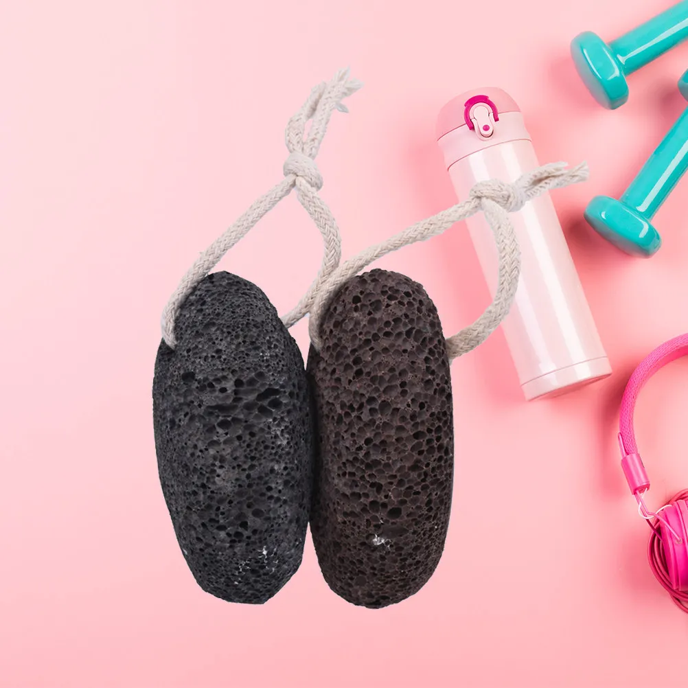 

2 шт. натуральных камней из лавы для удаления мозолей на ногах, эффективное средство для отшелушивания омертвевшей кожи на пятках и ладонях