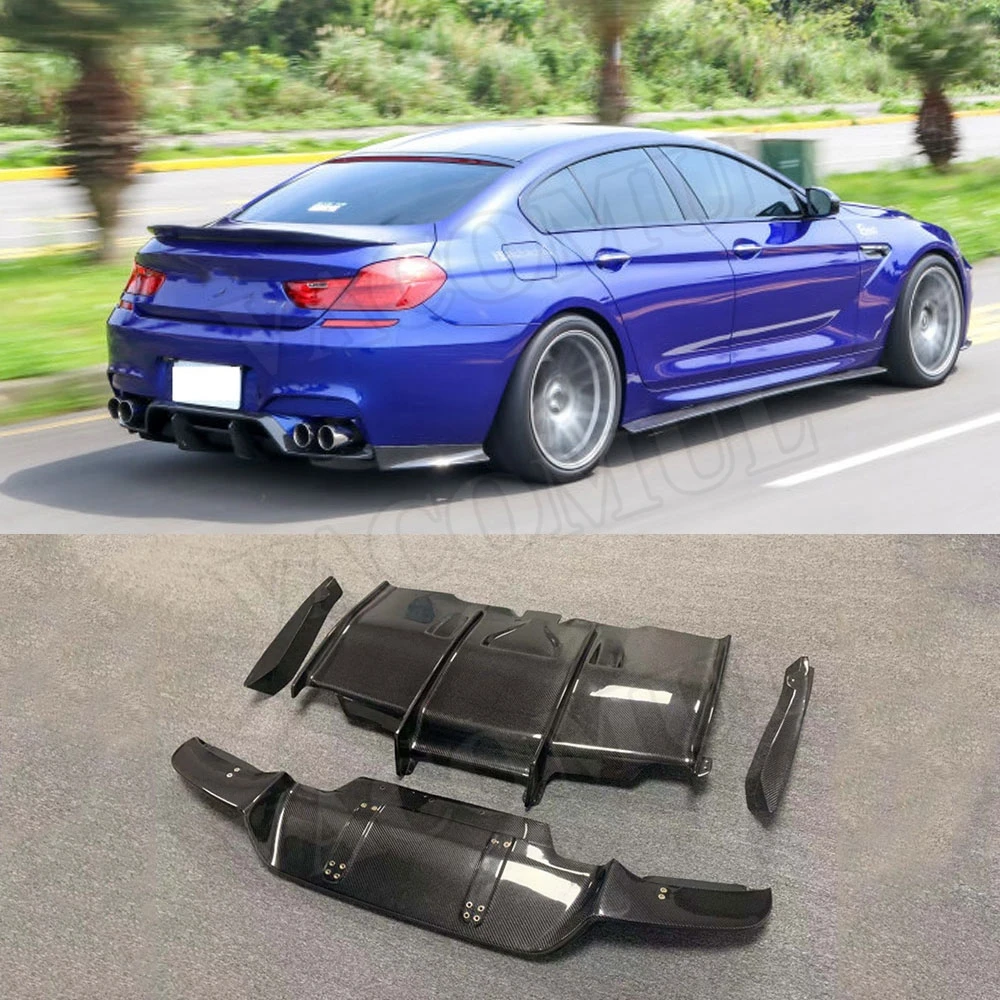

VACOMUL 6 Series Carbon Fiber Rear Lip Diffuser Splitters Aprons for BMW F06 F12 F13 M6 M Sport 2012-2016 Bumper Guard