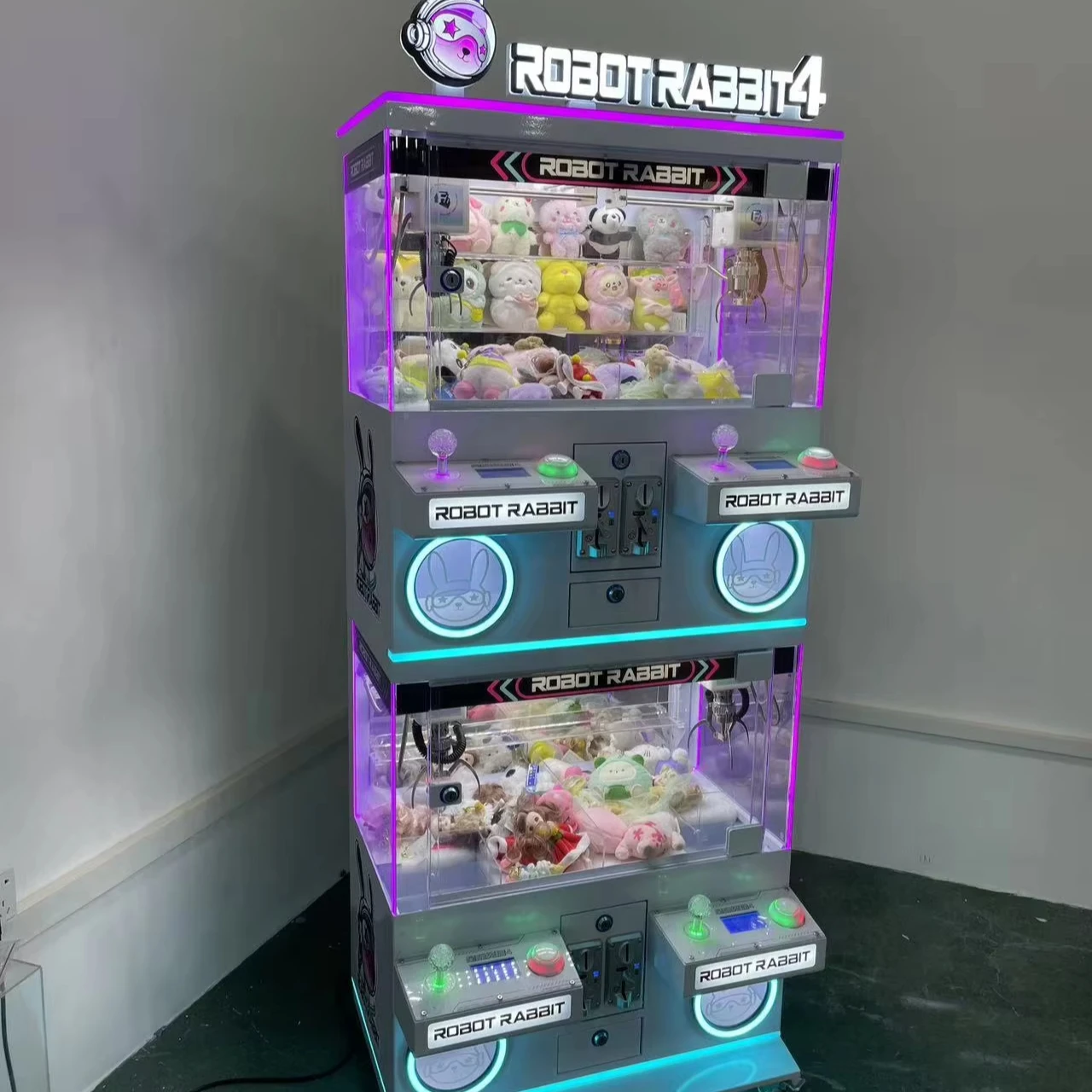 

Классический настраиваемый металлический игровой автомат-кран для 4 игроков с функцией выдачи плюшевых игрушек премиум-класса для развлекательных центров