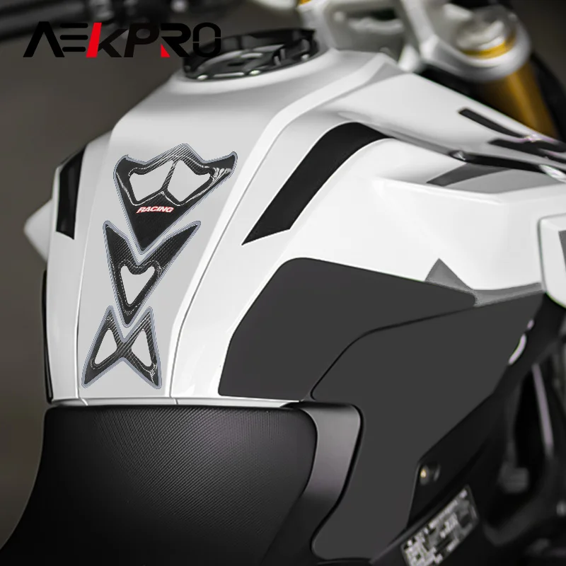 Motocicleta 3D Fish Bone Adesivos, Tanque de Combustível Pads, Proteção Anti-Scratch, Decalques Decoração, Fit para GSR, GSR600, GSR750, GSR400